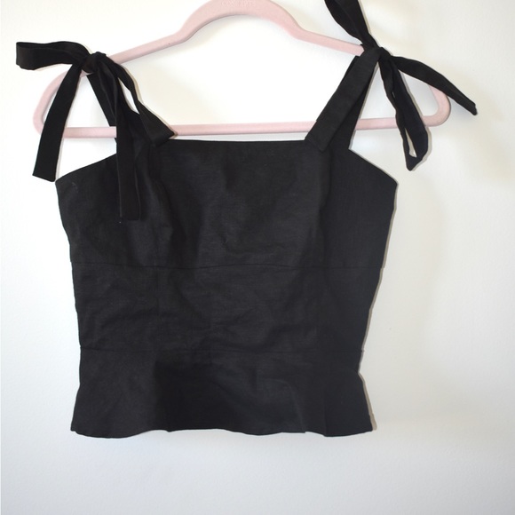 NWT Gianni Bini black tie top - Picture 2 of 4